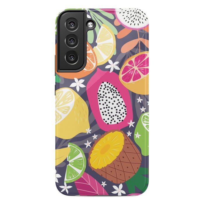 Galaxy S22 plus StrongFit Tropical fruit pattern 01 by Jelena Obradovic