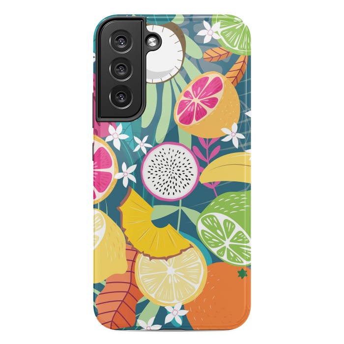 Galaxy S22 plus StrongFit Tropical fruit pattern 02 by Jelena Obradovic