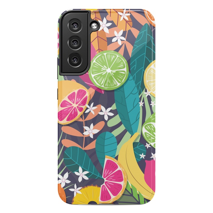 Galaxy S22 plus StrongFit Tropical fruit pattern 03 by Jelena Obradovic