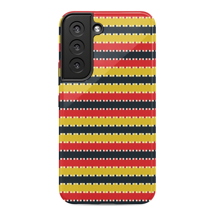 Galaxy S22 StrongFit Plaid Yellow by TMSarts