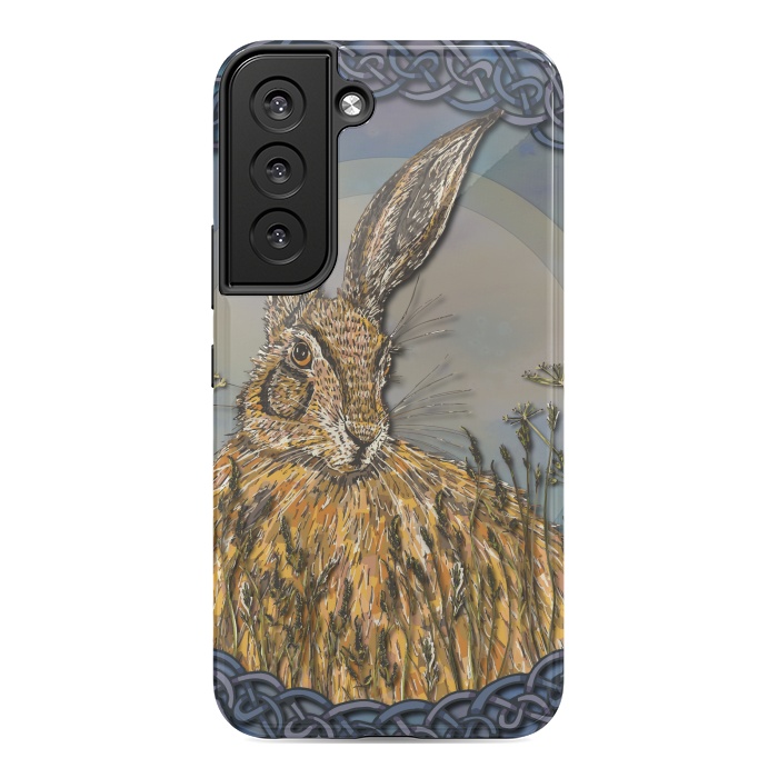 Galaxy S22 StrongFit Celtic Hare by Lotti Brown