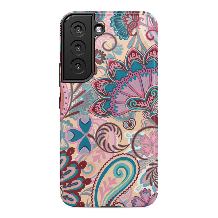 Galaxy S22 StrongFit Paisley Flowers Design by ArtsCase