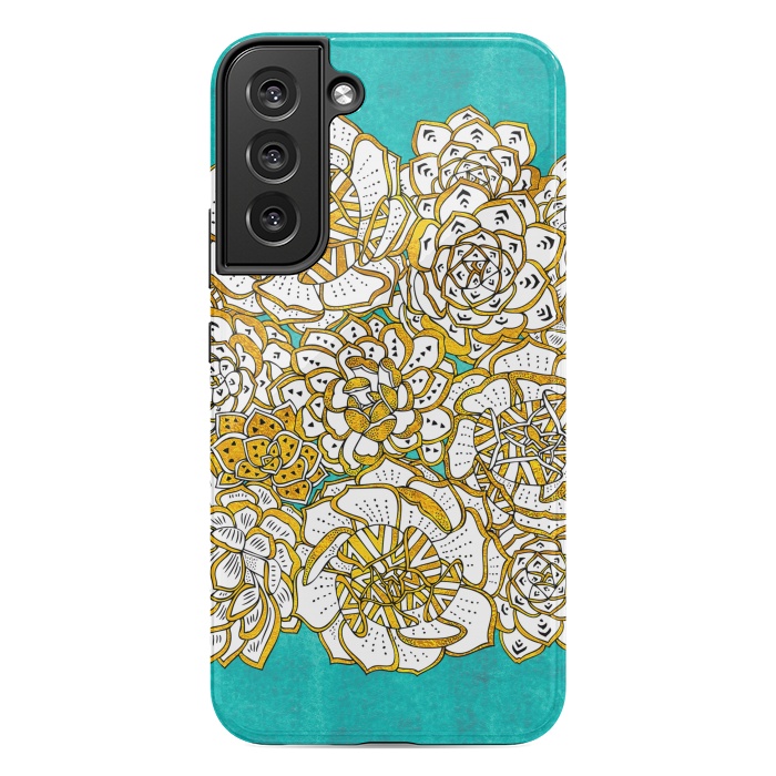 Galaxy S22 plus StrongFit Succulents Sea by Pom Graphic Design