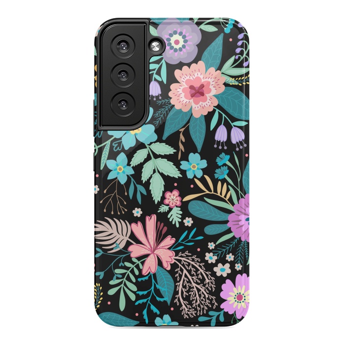 Galaxy S22 StrongFit Amazing Floral Pattern With Bright Colorful Flowers by ArtsCase