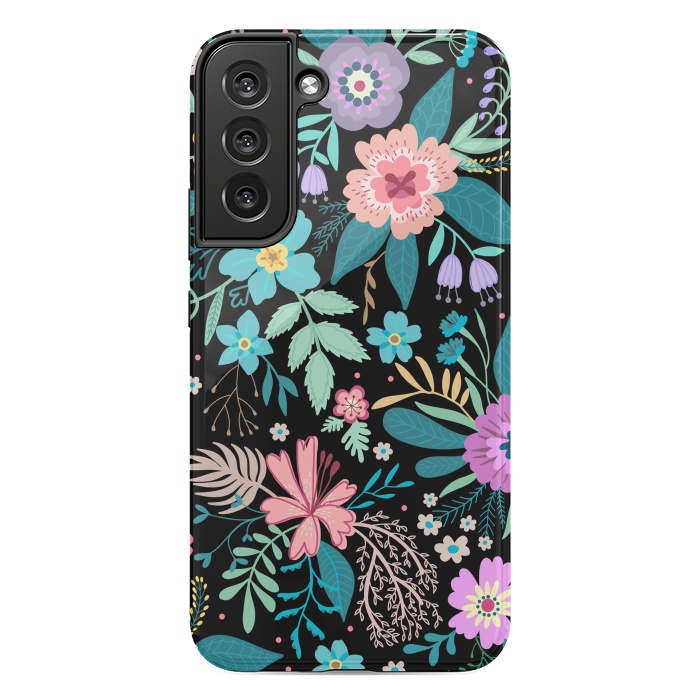Galaxy S22 plus StrongFit Amazing Floral Pattern With Bright Colorful Flowers by ArtsCase