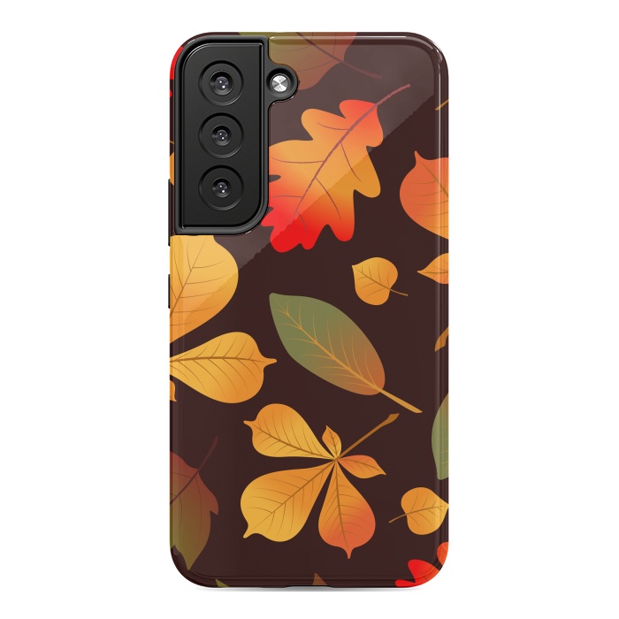 Galaxy S22 StrongFit Autumn Leaf Pattern Design by ArtsCase