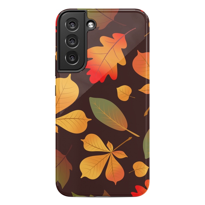 Galaxy S22 plus StrongFit Autumn Leaf Pattern Design by ArtsCase