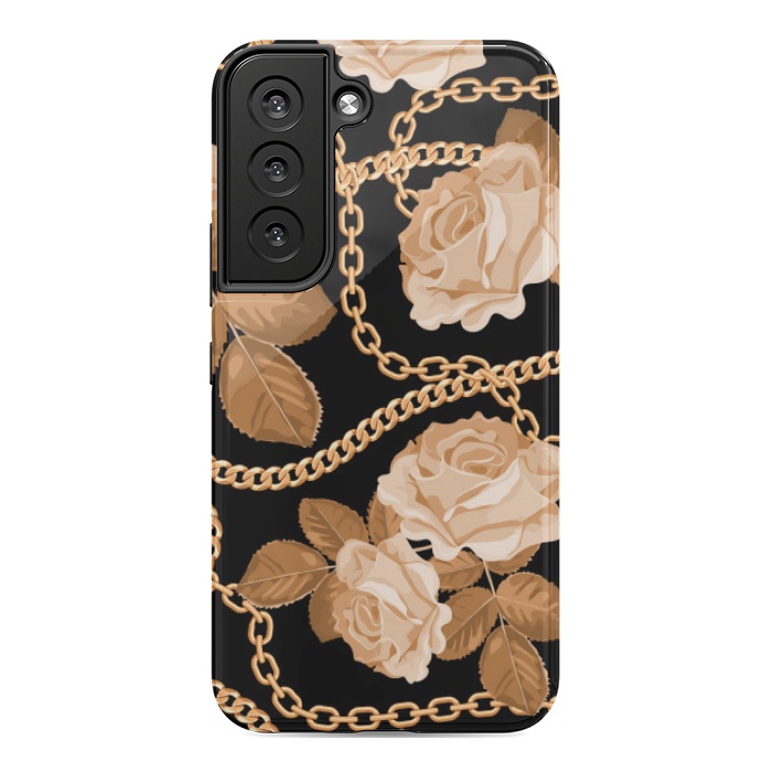 Galaxy S22 StrongFit copper floral chains by MALLIKA