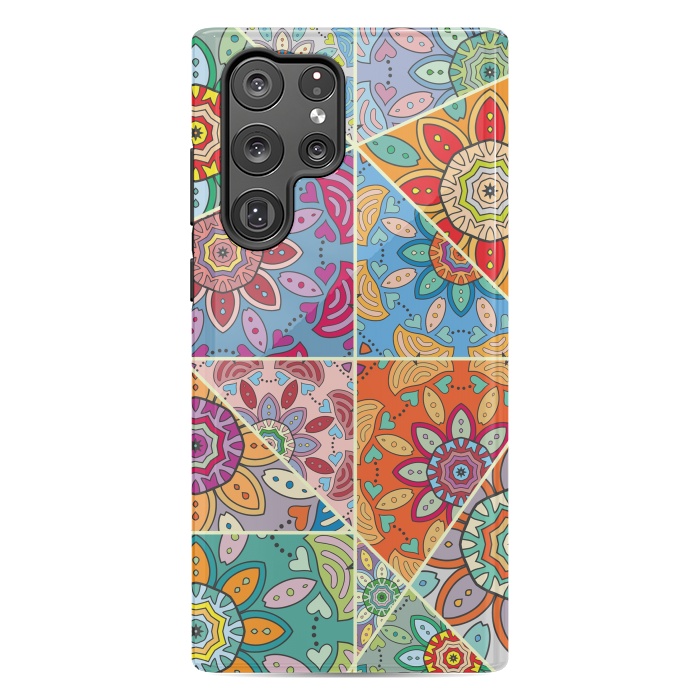 Galaxy S22 Ultra StrongFit Decorative Elements with Mandalas Designs by ArtsCase