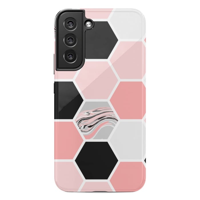 Galaxy S22 plus StrongFit Geometric Stretch Pattern with Hexagonal by ArtsCase