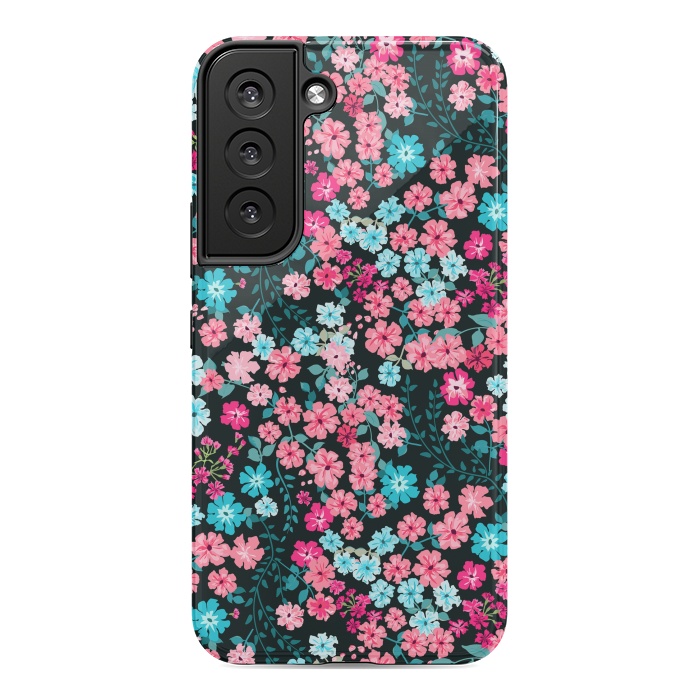 Galaxy S22 StrongFit Gorgeous Bright Pattern in Small Garden Flowers by ArtsCase