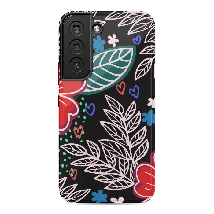 Galaxy S22 StrongFit Floral Pattern Design XIVI by ArtsCase
