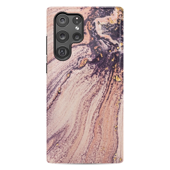 Galaxy S22 Ultra StrongFit Golden Turn Artistic Design I by ArtsCase