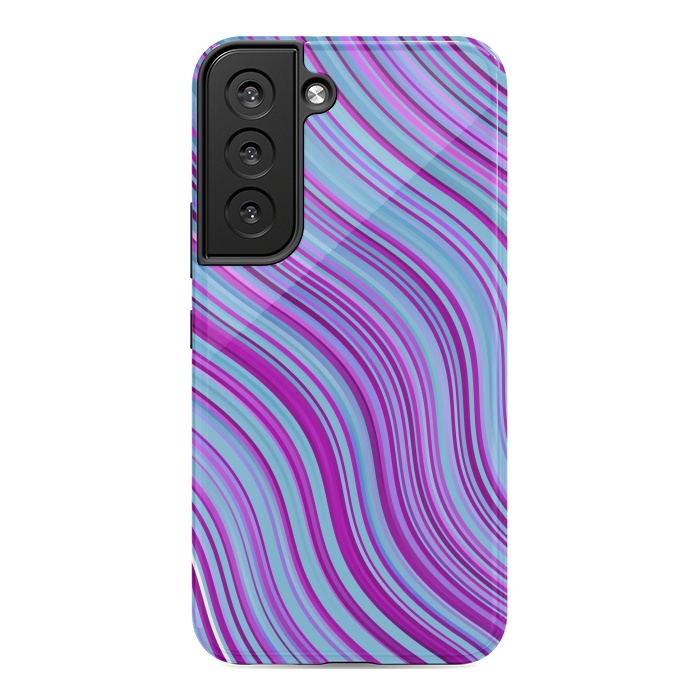 Galaxy S22 StrongFit Liquid Marble Blue Purple and Blue by ArtsCase