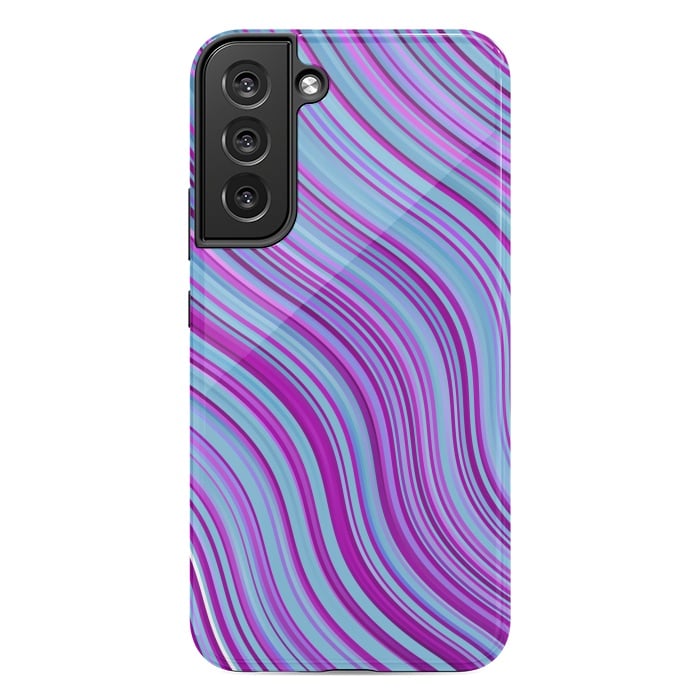 Galaxy S22 plus StrongFit Liquid Marble Blue Purple and Blue by ArtsCase