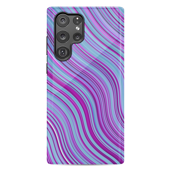 Galaxy S22 Ultra StrongFit Liquid Marble Blue Purple and Blue by ArtsCase