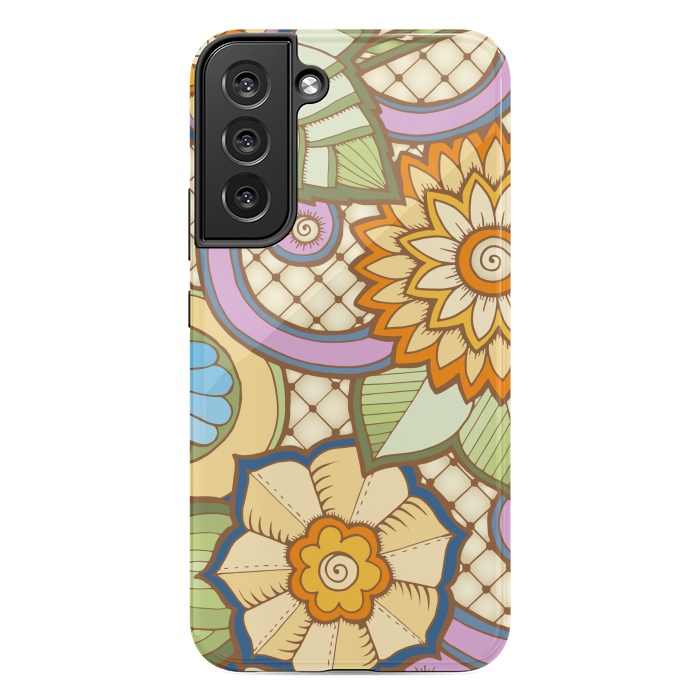 Galaxy S22 plus StrongFit Daisies Pattern with Circle Elements IV by ArtsCase