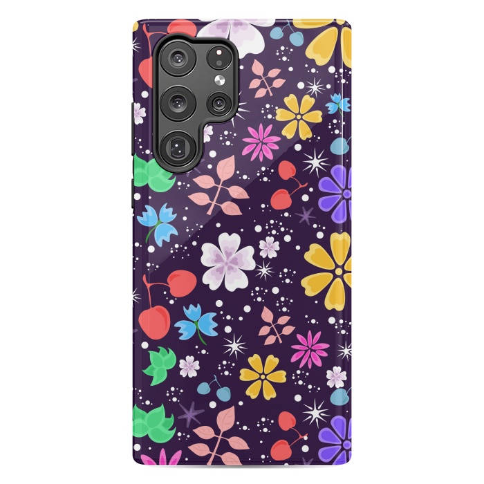 Galaxy S22 Ultra StrongFit Flowers with Purple Tones XXX  by ArtsCase