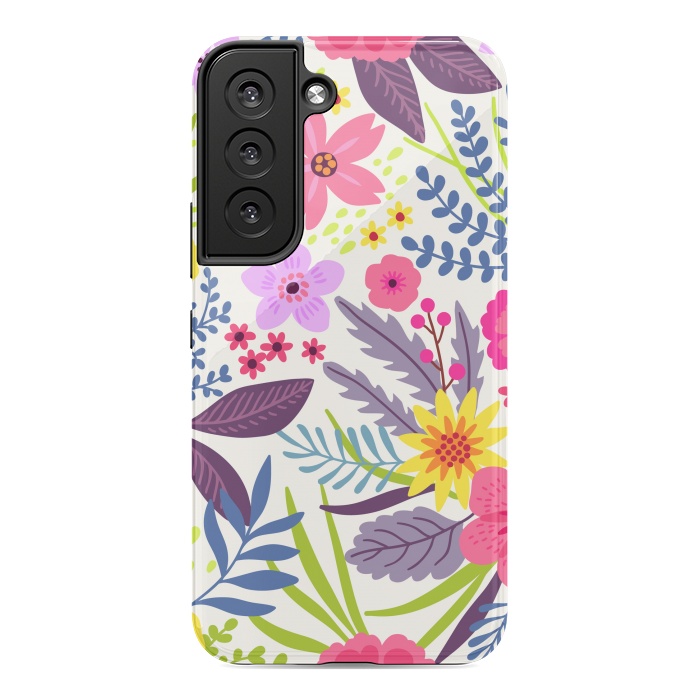 Galaxy S22 StrongFit Flowers with Purple Tones by ArtsCase