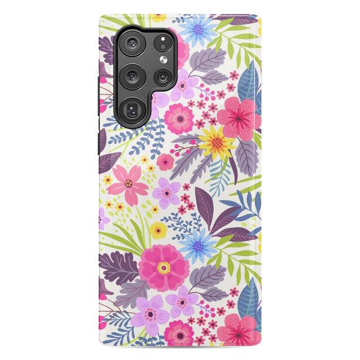 Galaxy S22 Ultra StrongFit Flowers with Purple Tones by ArtsCase