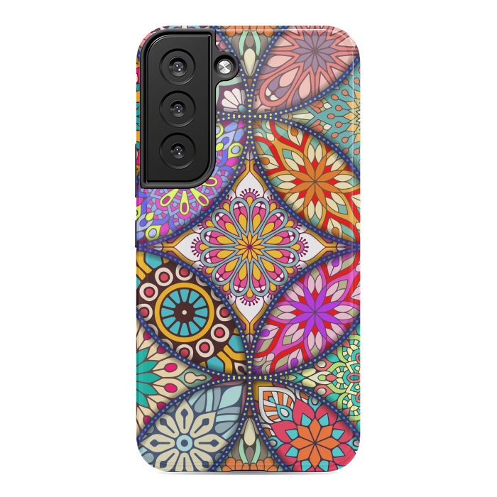 Galaxy S22 StrongFit Mandala pattern with bright colors 12 by ArtsCase
