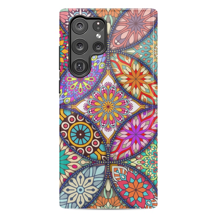 Galaxy S22 Ultra StrongFit Mandala pattern with bright colors 12 by ArtsCase