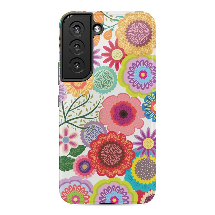 Galaxy S22 StrongFit Seamless Pattern with Flowers XI by ArtsCase