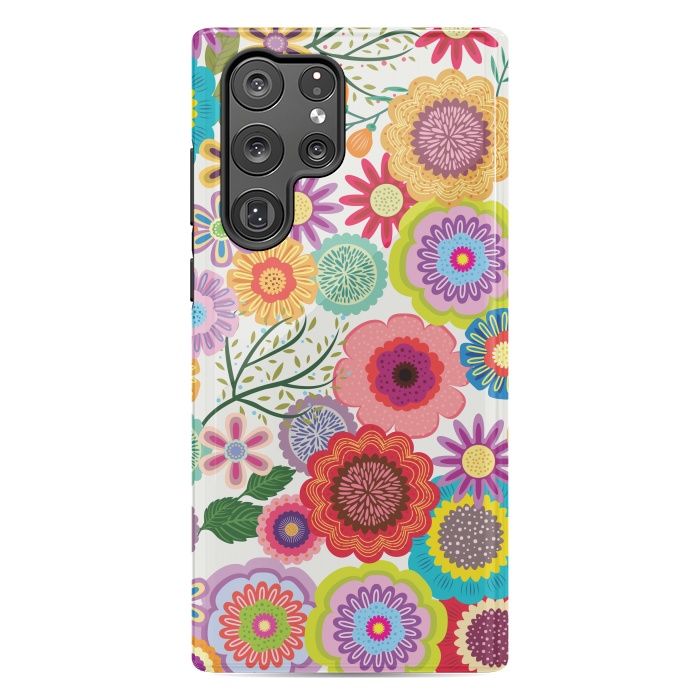 Galaxy S22 Ultra StrongFit Seamless Pattern with Flowers XI by ArtsCase