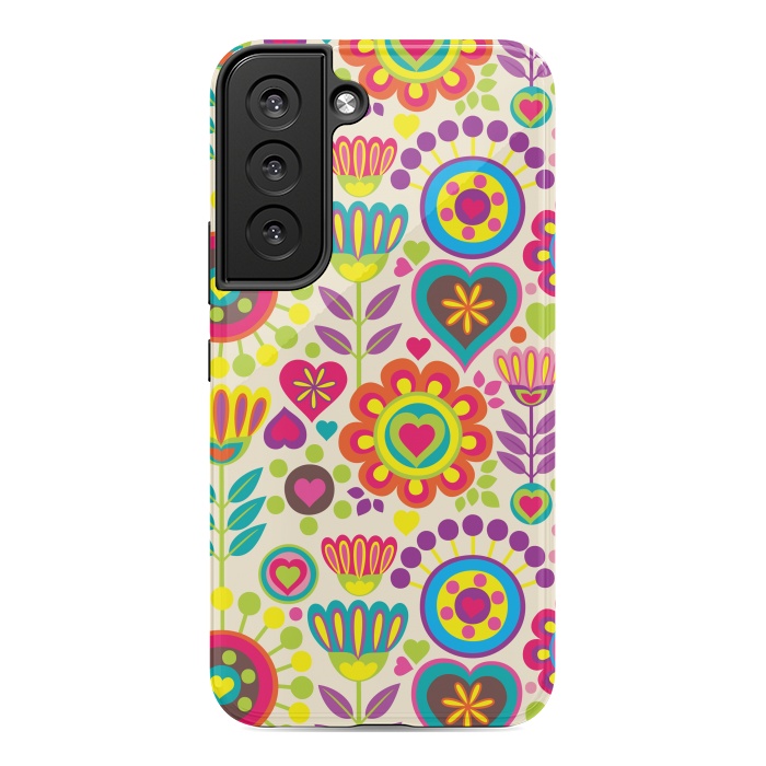 Galaxy S22 StrongFit Sweet Pink Flowers 789 by ArtsCase