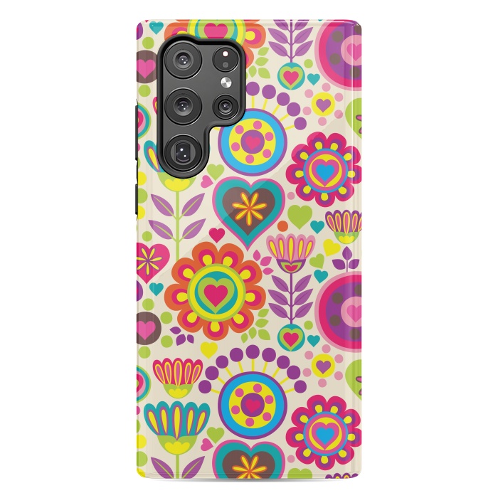 Galaxy S22 Ultra StrongFit Sweet Pink Flowers 789 by ArtsCase