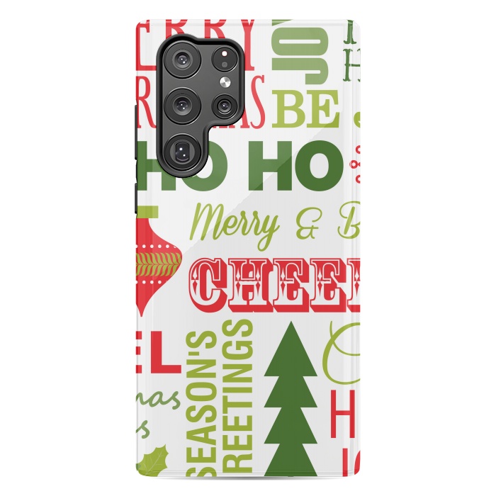 Galaxy S22 Ultra StrongFit Christmas Greeting Pattern by ArtsCase