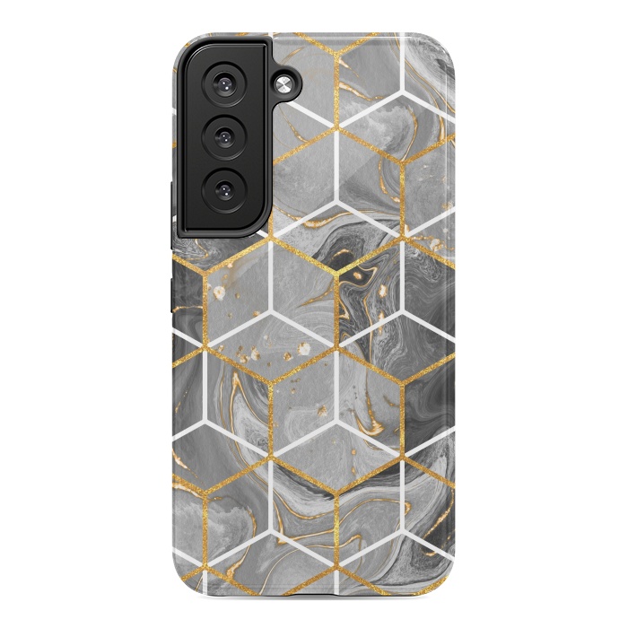 Galaxy S22 StrongFit Marble Hexagon by ArtsCase