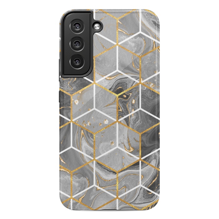Galaxy S22 plus StrongFit Marble Hexagon by ArtsCase