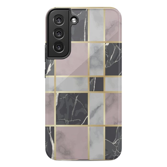 Galaxy S22 plus StrongFit Marble Repeat Marbling Surface with Gold by ArtsCase