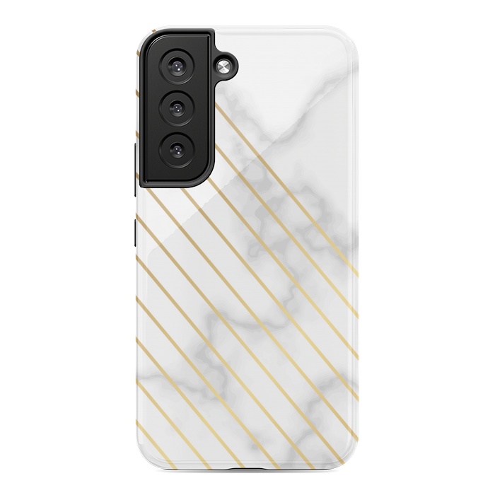 Galaxy S22 StrongFit Modern Marble Design Pink and Gray by ArtsCase