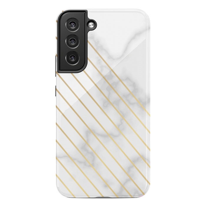 Galaxy S22 plus StrongFit Modern Marble Design Pink and Gray by ArtsCase