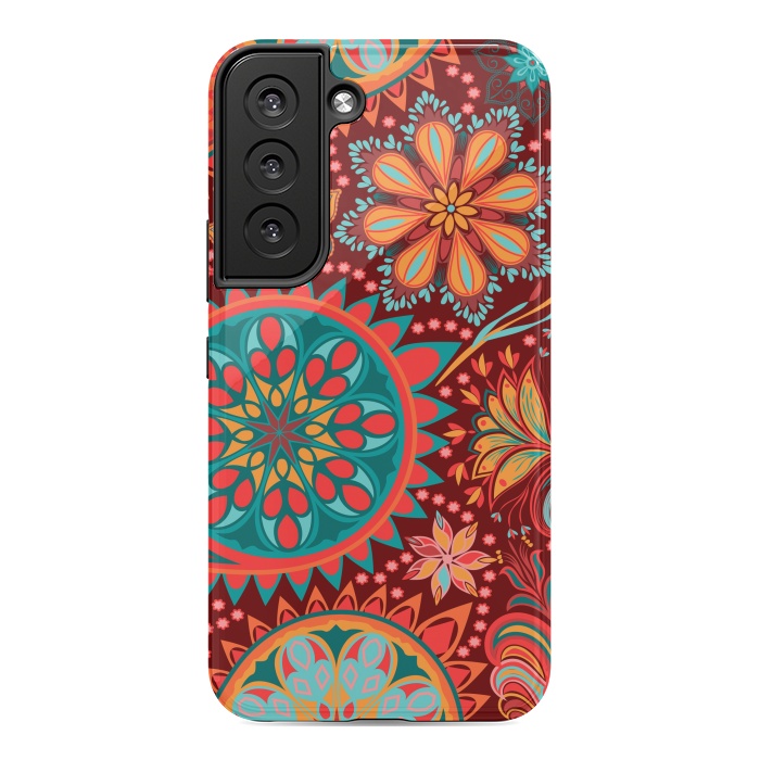 Galaxy S22 StrongFit Paisley Vintage Floral Motif Ethnic Seamless Background by ArtsCase
