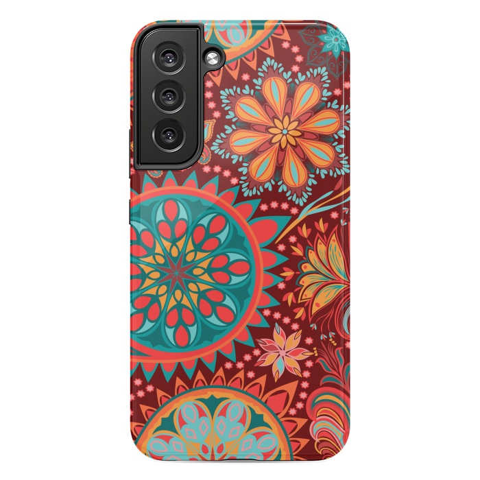 Galaxy S22 plus StrongFit Paisley Vintage Floral Motif Ethnic Seamless Background by ArtsCase
