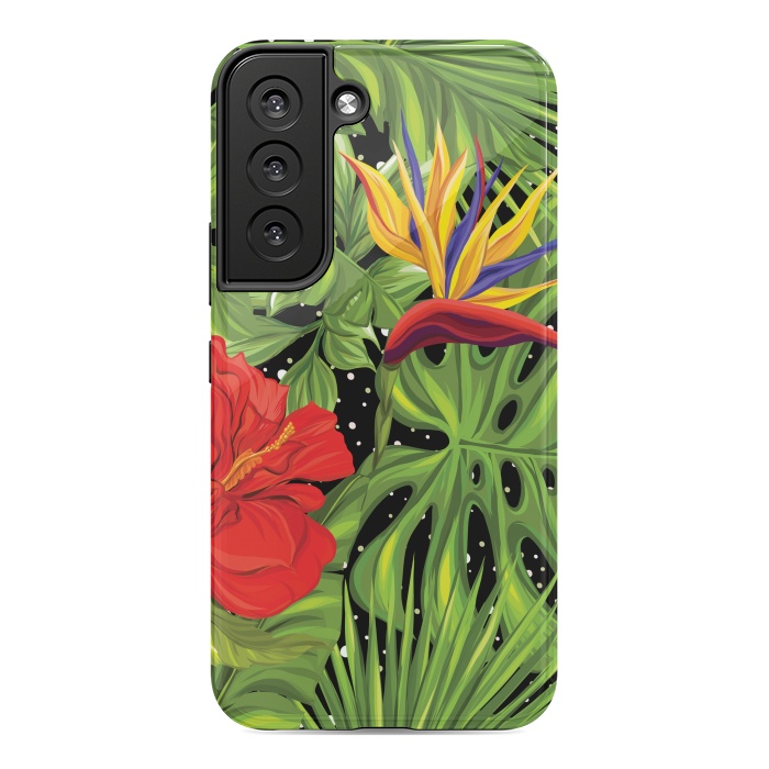 Galaxy S22 StrongFit Seamless Pattern Background with Tropical Plants Monstera by ArtsCase