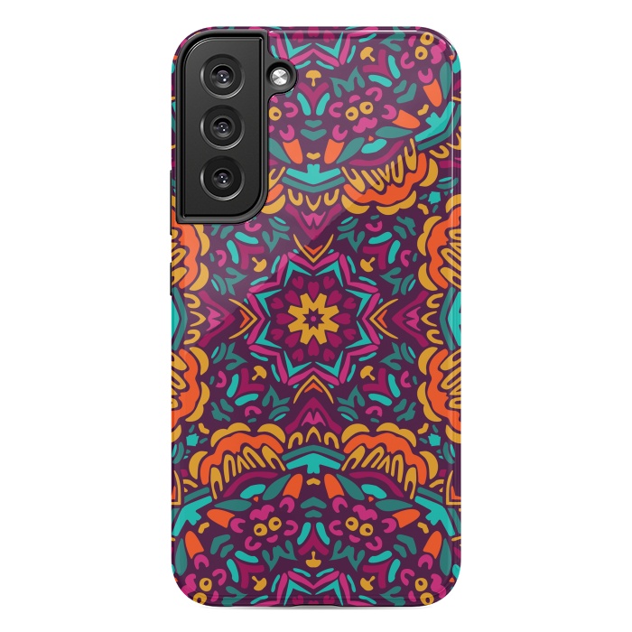 Galaxy S22 plus StrongFit Tiled Floral Doodle Design by ArtsCase