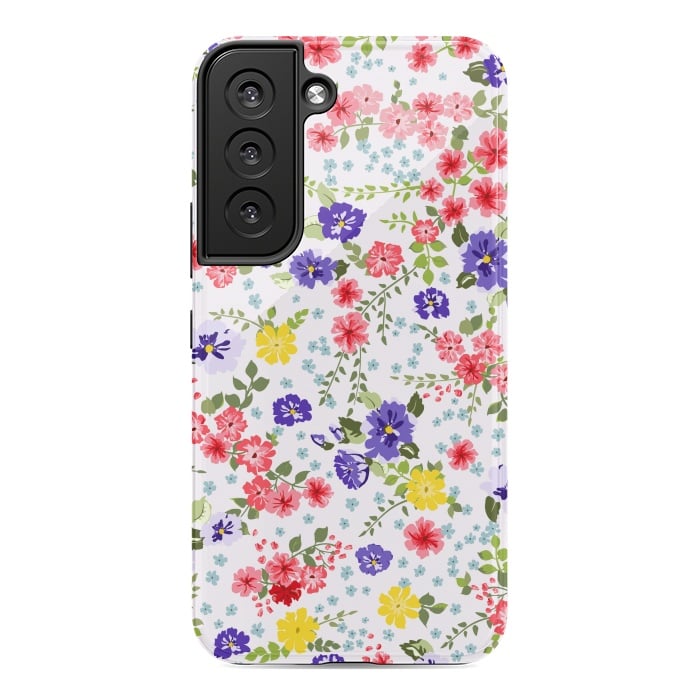 Galaxy S22 StrongFit Simple Cute Pattern in Small-Scale Flowers by ArtsCase
