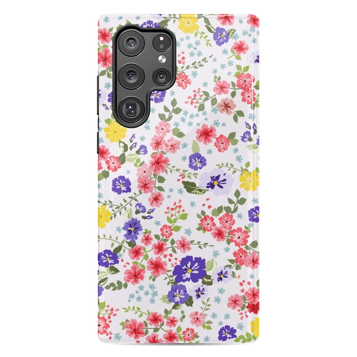 Galaxy S22 Ultra StrongFit Simple Cute Pattern in Small-Scale Flowers by ArtsCase