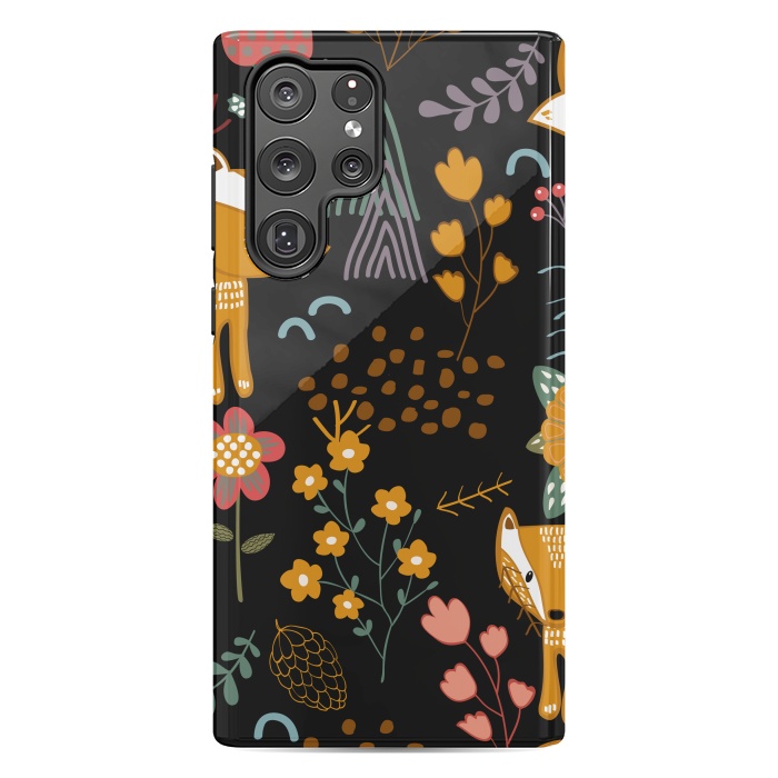 Galaxy S22 Ultra StrongFit Summer Forest Seamless Pattern Background by ArtsCase