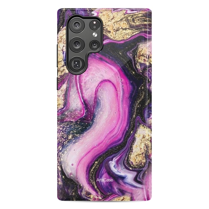 Galaxy S22 Ultra StrongFit Violet Marble Design Pattern by ArtsCase