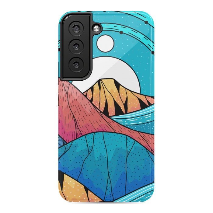 Galaxy S22 StrongFit Blue sea hills by Steve Wade (Swade)