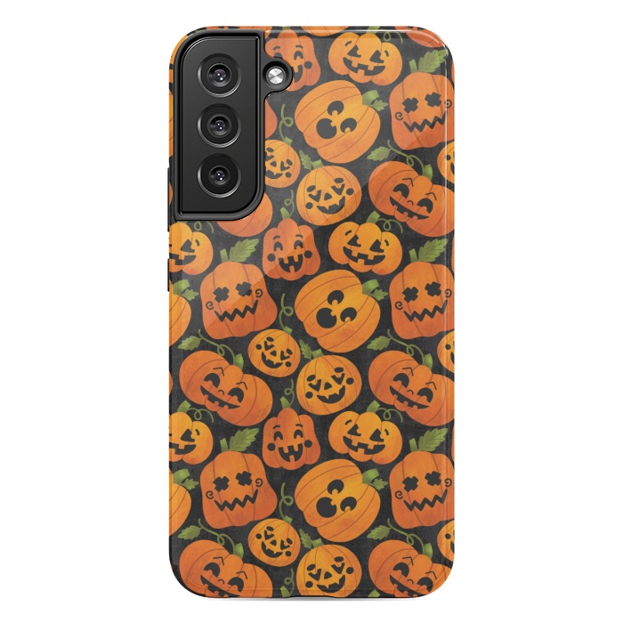 Galaxy S22 plus StrongFit Funny Jack-O-Lanterns by Noonday Design