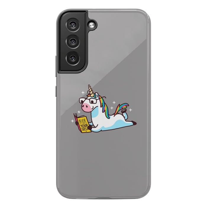 Galaxy S22 plus StrongFit Unicorn Reading Book Believe in Yourself Floor by Vó Maria