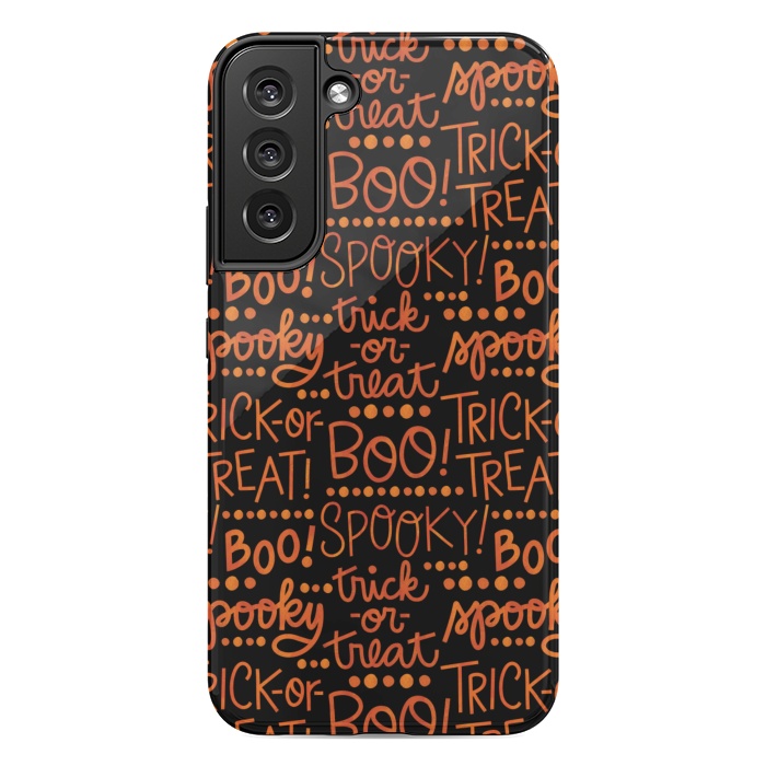 Galaxy S22 plus StrongFit Spooky Halloween Lettering by Noonday Design