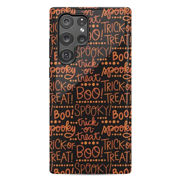 Galaxy S22 Ultra StrongFit Spooky Halloween Lettering by Noonday Design