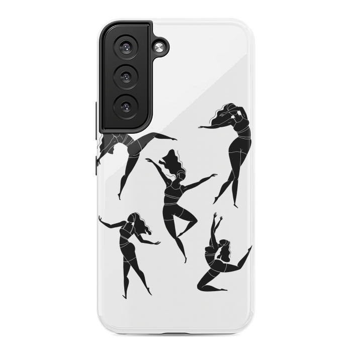 Galaxy S22 StrongFit Dance Girl Black and White by Jelena Obradovic